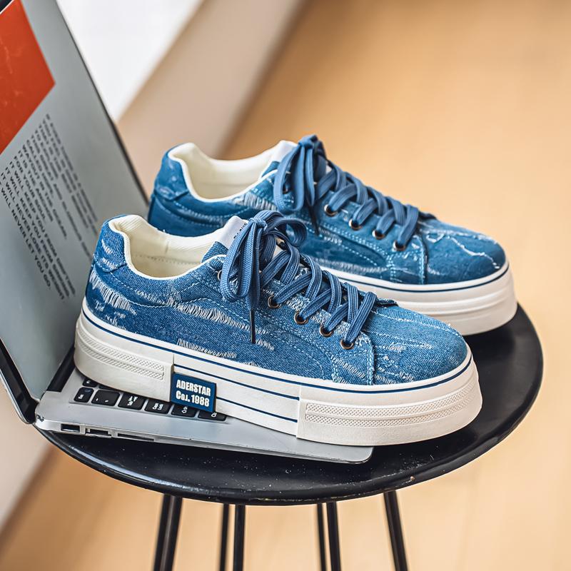 Men 's Casual Four Seasons Fashion Canvas Skateboarding Students Comfortable Sneakers Boys Trending Soft Sole Breathable Shoes