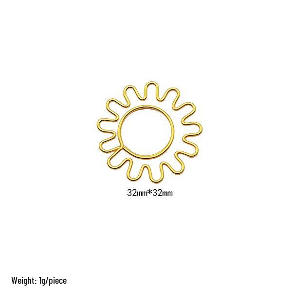 Electroplated Cartoon Insect & Plant Paper Clip Set for Organization