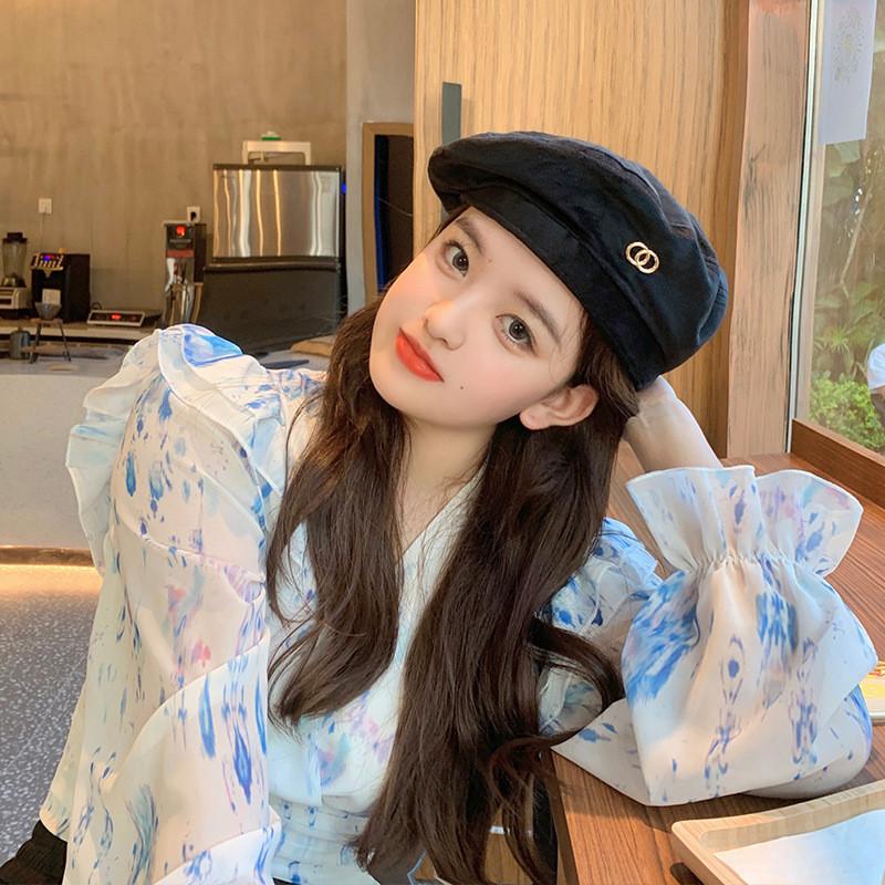 Womens New 2021 Beret Sweet Cute Cotton Adjustable Trendy Chic And