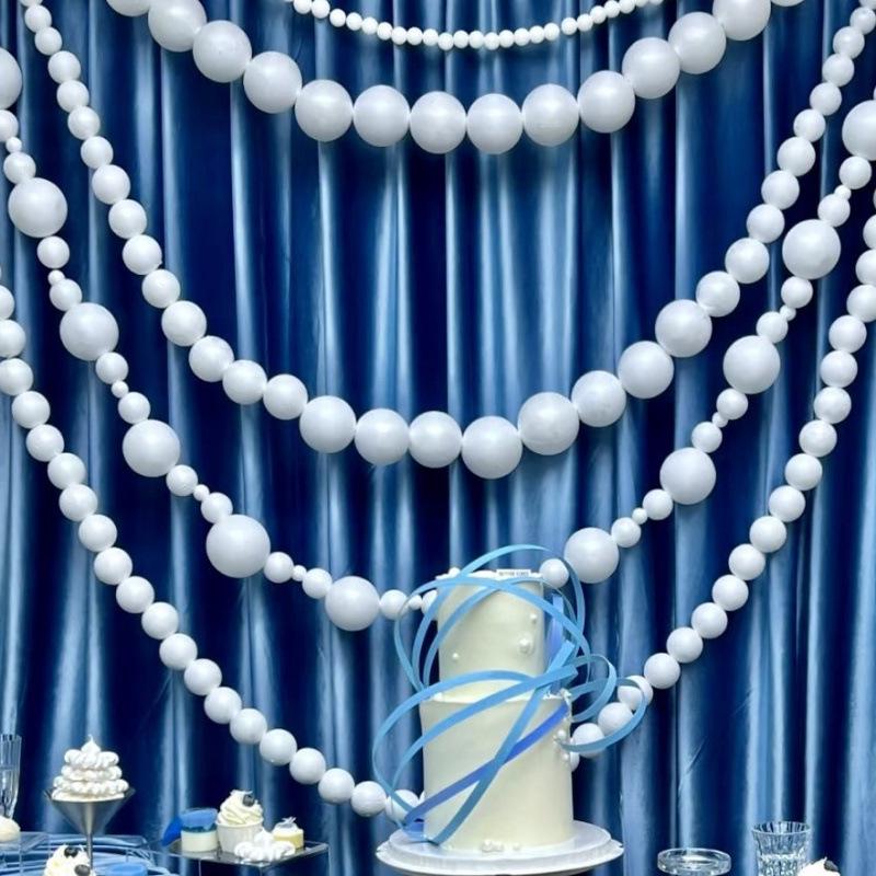 Giant Pearl String Wedding Ornament for Display and Photo Backgrounds