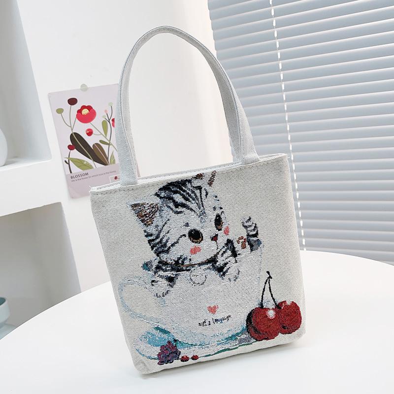Baby Elephant Double-sided Embroidered Portable Small Bag Women's New Carry-on Handbag Change Mobile Phone Bag