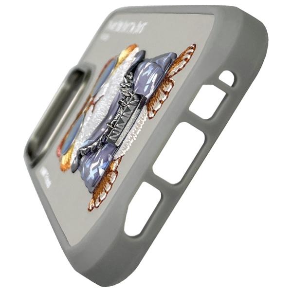 Etui do iPhone 16 Pro Max Nimmy Glasses Cool Cat Szare