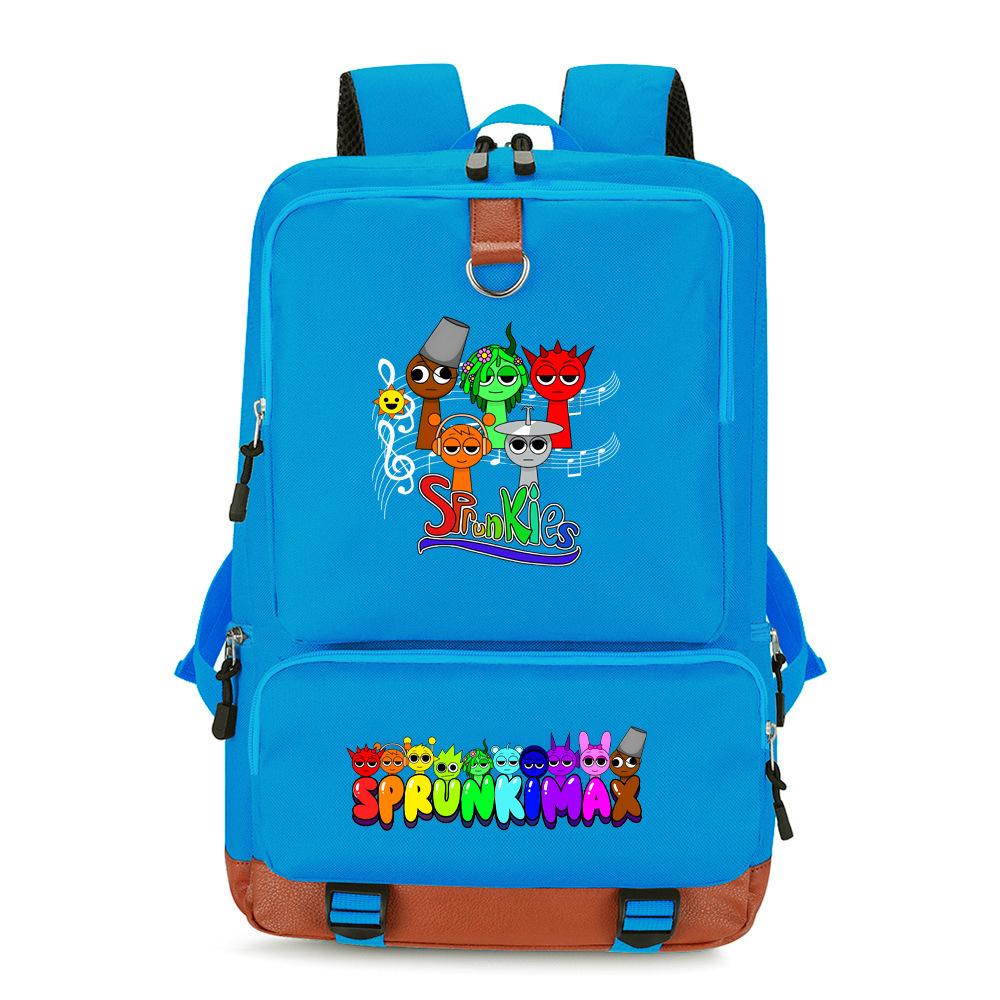 Srunki Backpack Multifunctional Large Capacity Business Backpack Lightweight Burden Reduction Primary and Secondary School Student Bag