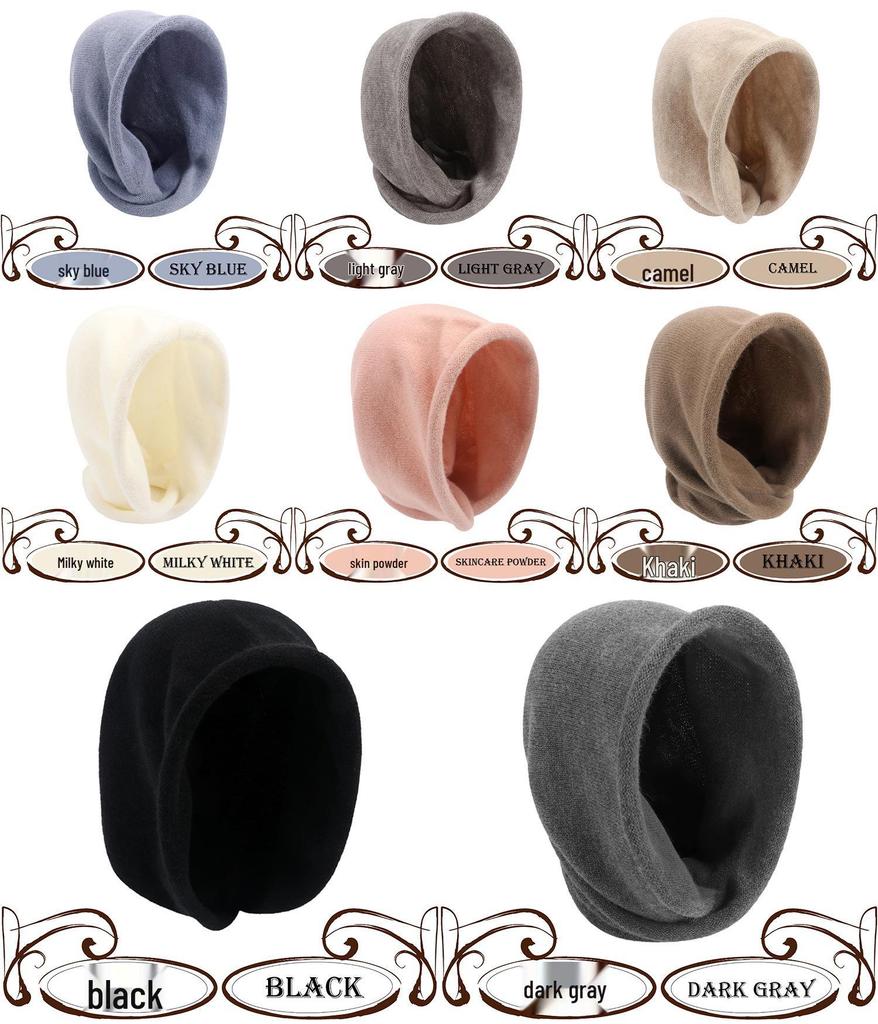 Women's Winter Scarf & Hat Combo: Imitation Cashmere Knit Pullover Hat Wrap