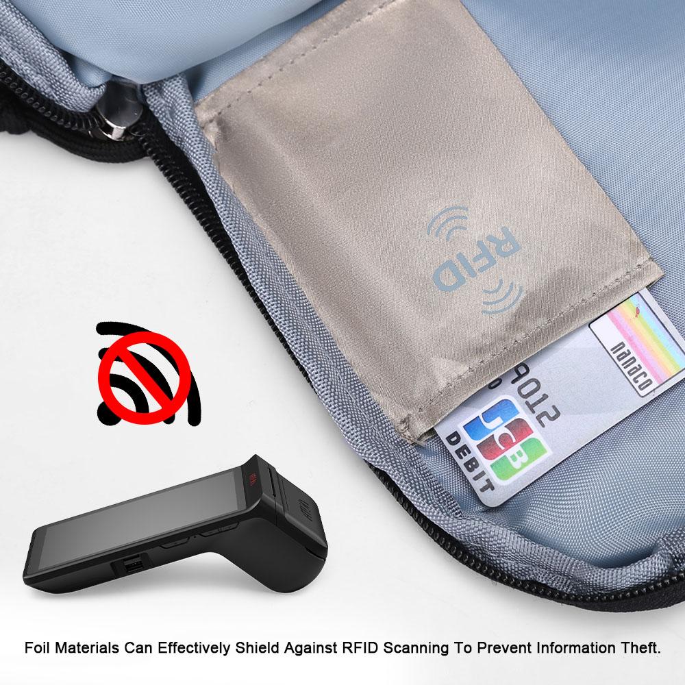 Large-Capacity Unisex Casual Chest Bag Anti-Skimming RFID Men's Shoulder Bag Lightweight Nylon Women's Crossbody Bag