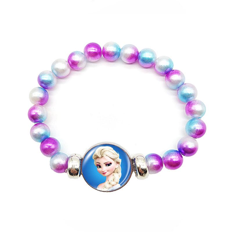Frozen Princess Elsa Rainbow Beaded Retractable Children's Bracelet