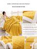 Double-layer Thickened Lambskin Jacquard Tuff Fleece Blanket for Office Nap - Solid Color AB Version.