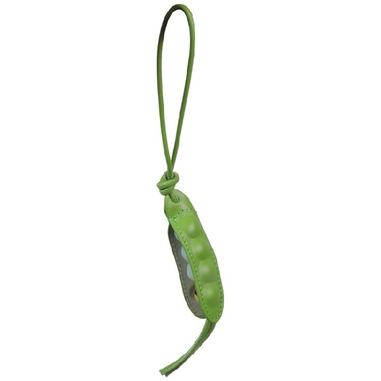 Handmade Pea Shape Key Holder Youthful Backpack Ornament Leather Texture Unique Key Pendant Suitable for Key and Car
