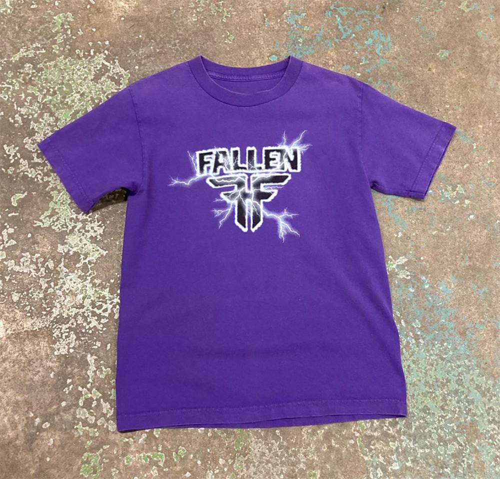 

Редкая футболка с коротким рукавом Purple Fallen Skateboard Все размеры OB230 Унисекс L