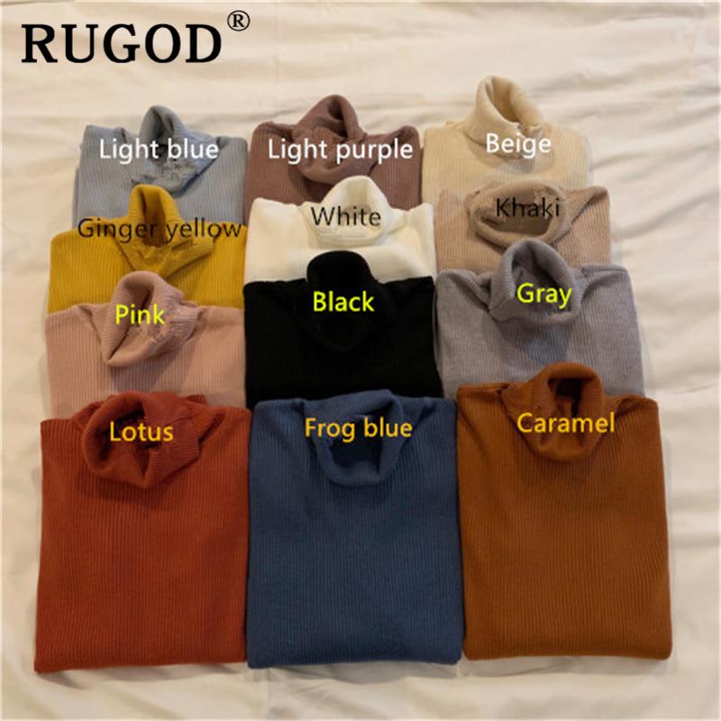 Casual Solid Basic Knitted Blouse Women Elegant Turtleneck Long Sleeve Tunic Auturm Bottoming Pullover Tops  new