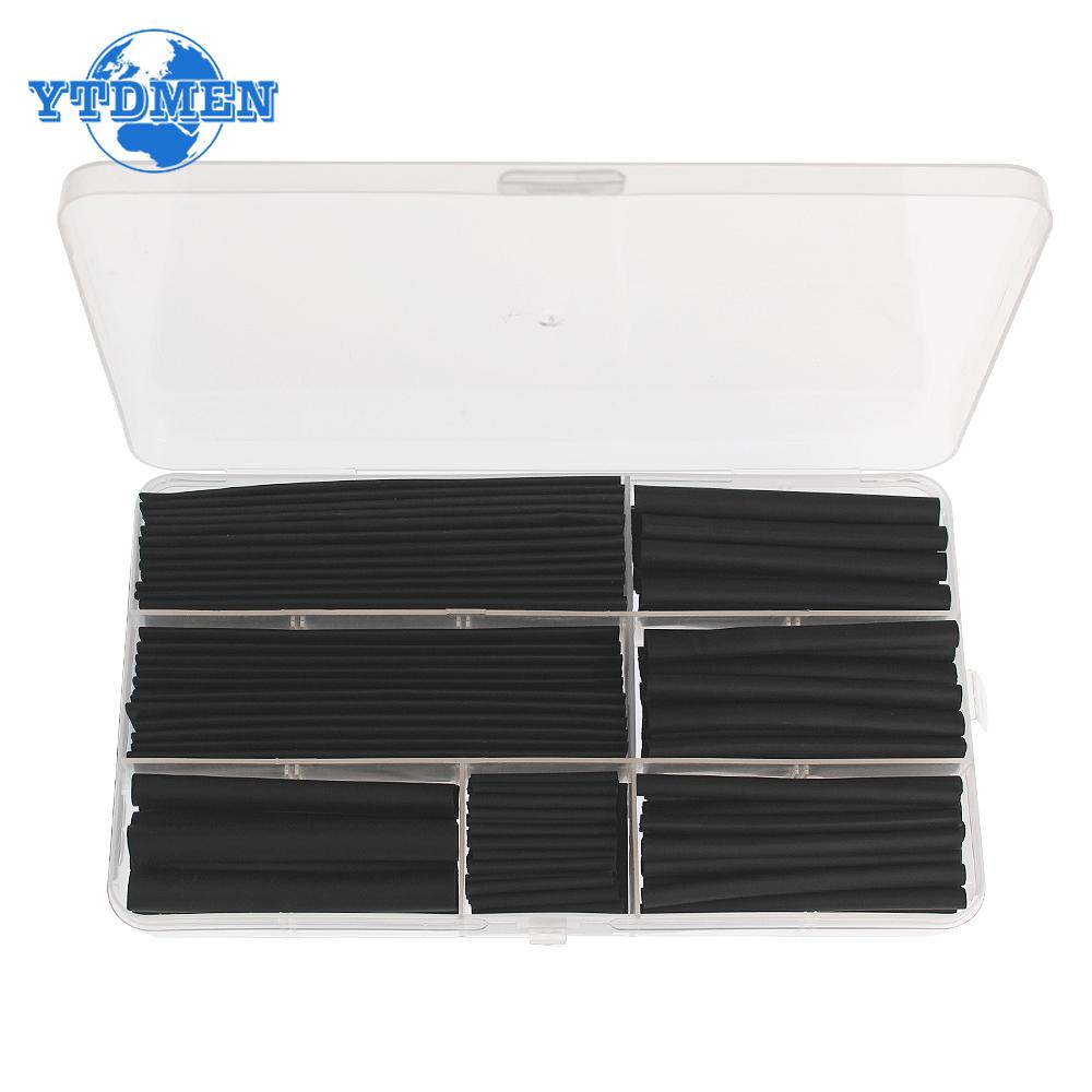 

150pcs Black Heat Shrink Tube Kit Thermoresistant Tubing Shrink Wire Wrapping Electrical Connection Cable Insulation Sleeves чорний