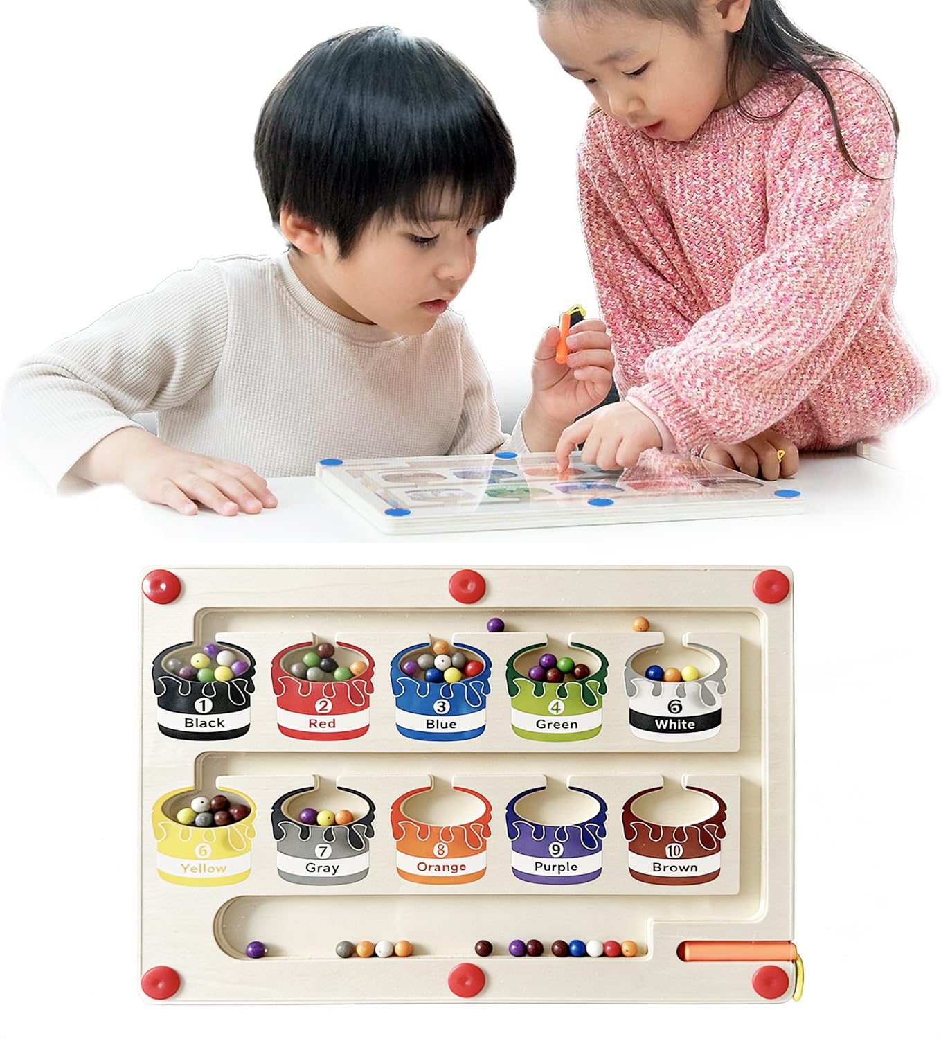 

Montessori Toy [Recommended by Educational Toy Professionals] Educational Toy for Boys and Girls Ages 1 2 3 4 5 6 [Passed Food Sanitation Law Test]