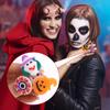 LED Light Halloween Ring Creative Glowing Ring Pumpkin Ghost Skull Rings for Kids Gifts Cute Luminous Finger Ring Party Supplies