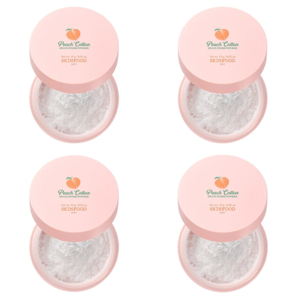 SKINFOOD Peach Cotton Multi Finish Powder Big Size 15g*2Pcs/4Pcs