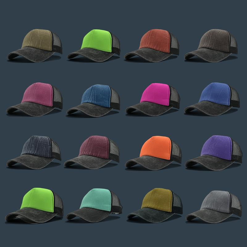 Casquette de Baseball unisexe en coton délavé, couleur riche, pour hommes et femmes, chapeaux de camionneur décontractés, nouvelle collection