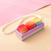 Portable Small Size Stress Relief Toy with Button Lanyard Pocket Fidget Toy for Anxiety Alleviation Commute Daily Use