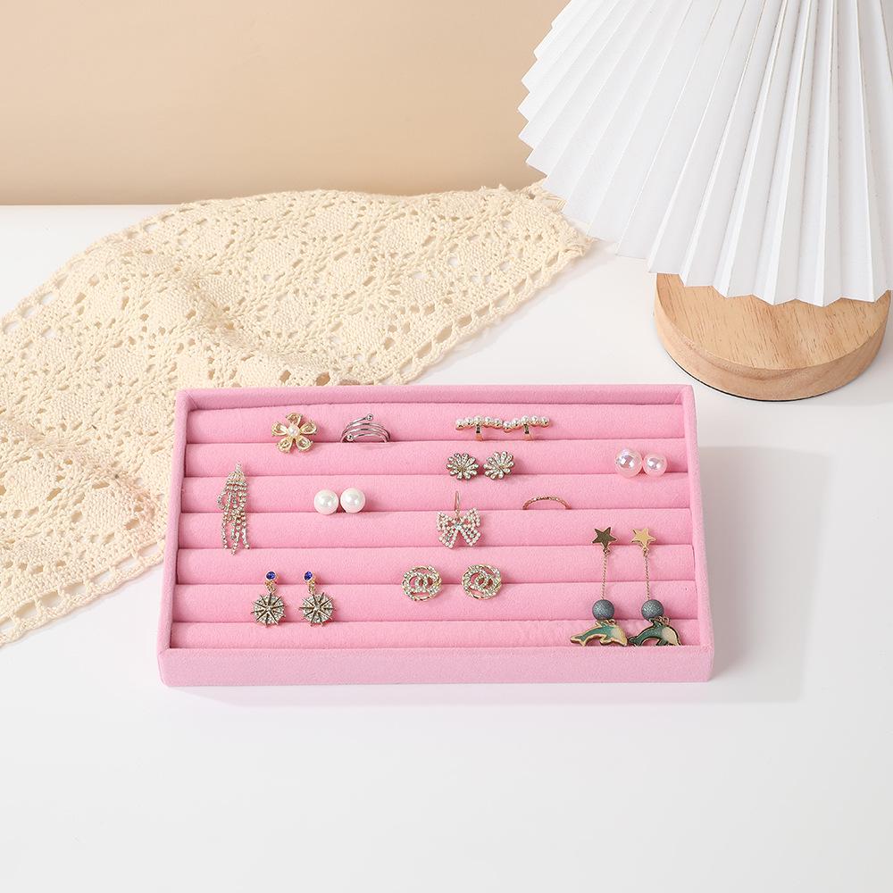 Multi-Style Plush Jewelry Storage Box with Drawers