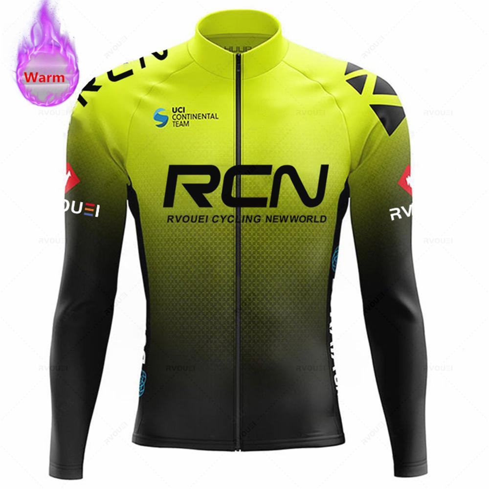 2026 Rcn Team Winter Thermal Fleece Cycling Jersey Set New MTB Bicycle Clothes Maillot Ropa Ciclismo Long Sleeve Bike Clothing