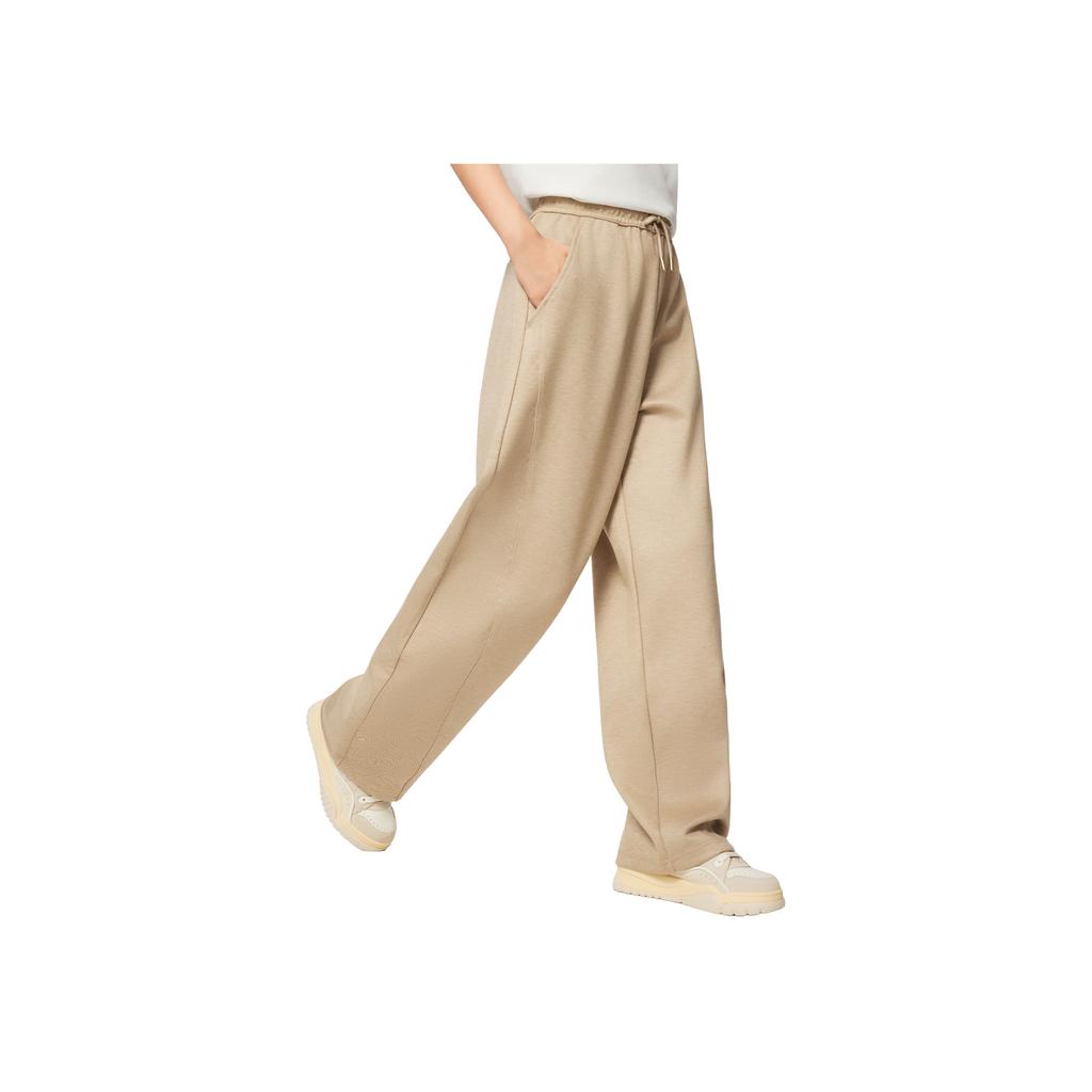 Li Ning Sports Trend Series Loose Logo Knitted Sweatpants Women bottoms AKLV912-3