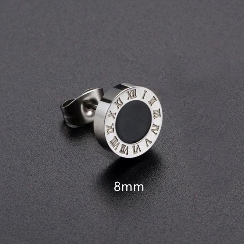 Trendy Titanium Steel Stud Earrings for Men & Women - Cool Punk Hip Hop Style, Minimalist Versatile Street Jewelry