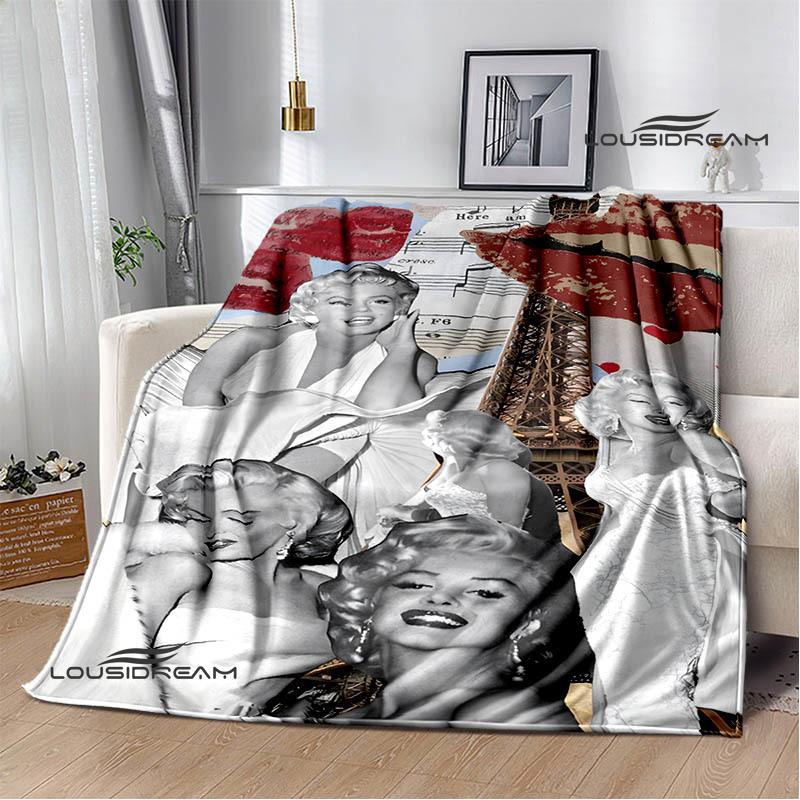Marilyn Monroe Printed blankets picnic blanket Warm Flannel blankets Soft and comfortable blanket bed linings Birthday Gift