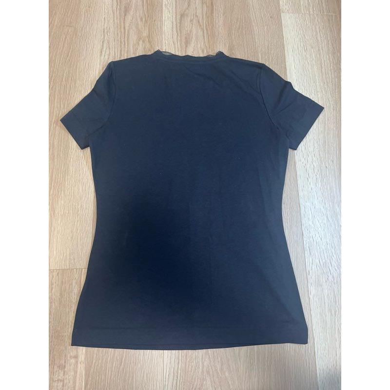 Used [225529] HUGO BOSS Hugo Boss Like new! Short-sleeved T-shirt, cut and sew, V-neck, cotton/poly blend, with tag, INT S Men's, Black
