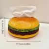 Caja de pañuelos de hamburguesa, portapañuelos, divertida y práctica, para oficina, fiesta y decoración navideña, decoración interior de coche