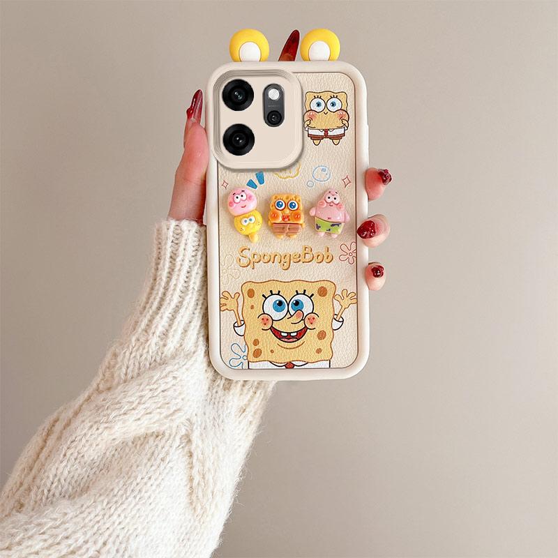 KEYSION Cute Ear 3D Cartoon Case for OPPO Reno14 F 5G with Bracelet Soft Silicone Shockproof Phone Cover for OPPO Reno 14F 5G