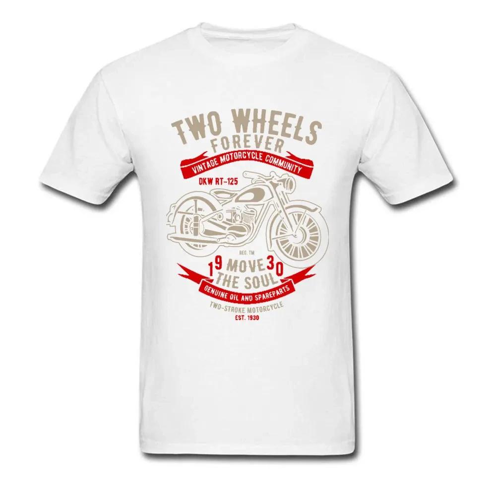 Vintage Retro Motocyklová Komunita Cyklistika Černé Tričko Motobike Cool Móda Nová Trička Den Otců Bavlna Streetwear Tričko