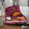 Brisbane Broncos Flannel Blanket Soft All-Season Throw, Design for Camping, Car Travel, Hiking Sofa, Bed, Office Perfect Gift for Parties