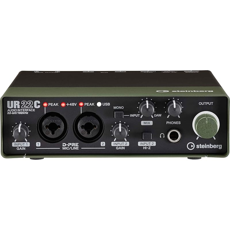 

steinberg Steinberg USB3.0 аудиоинтерфейс 32 бит/192 кГц зеленый UR22C GN