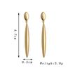 Trendy Long Water Droplets Dangle Earrings for Women Golden Color Metal Oval Drop Earrings Vintage Simple Geometry Zircon Gift