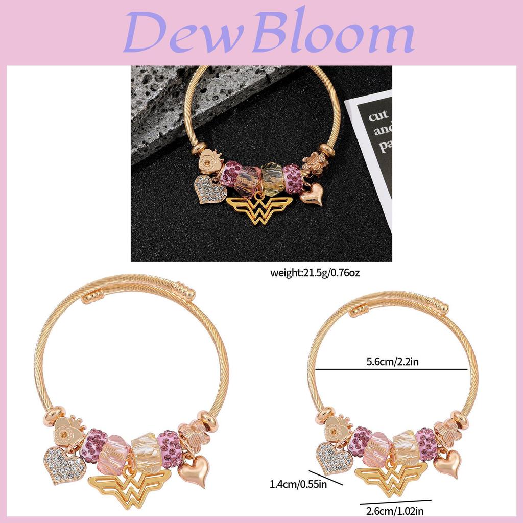 Fashion Alloy Adjustable Couple Bracelet With Heart Pendant For Travel Gift