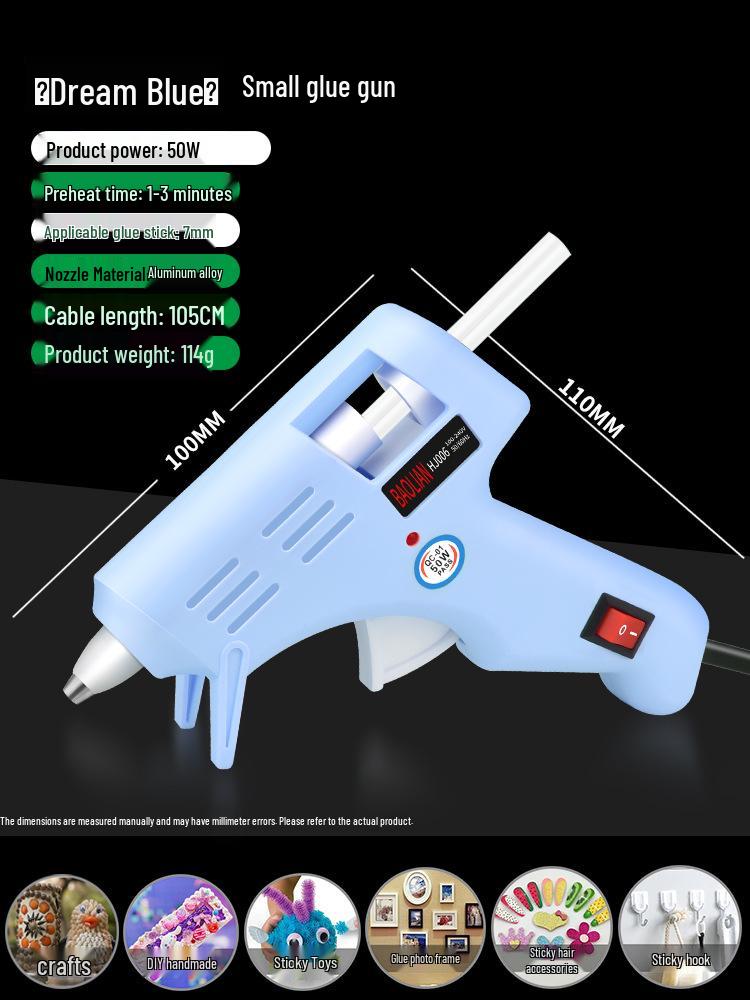 Super Sticky Electric Hot Melt Glue Gun with 7-11mm Sticks - Small Size for Household & Handmade Projects