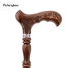 Chinese Knot Brown Wooden Fashion Stick Decorative Vampire Cospaly Party Wood Walking Cane Halloween Mace Wand Crosier 93cm