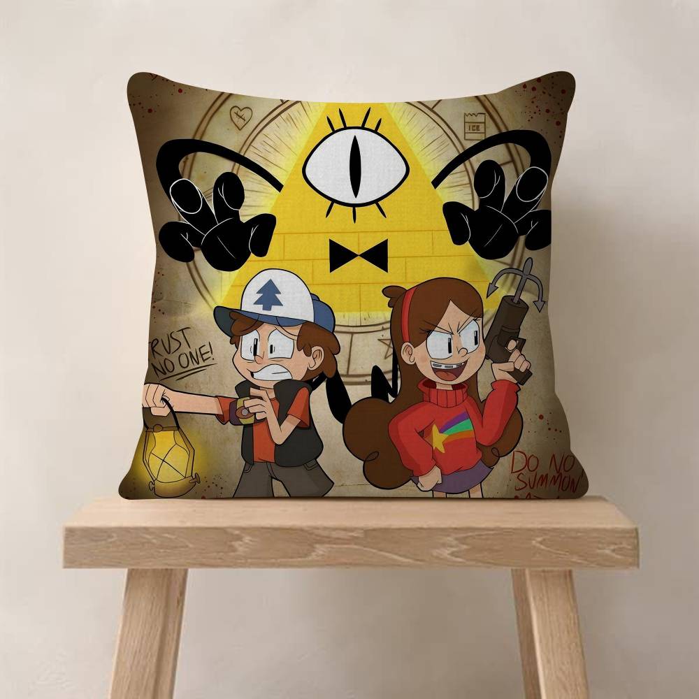 Federa per Cuscino Classica Film Gravity Falls Toon Regalo Copricuscino Camera da Letto Casa Divano Sedia Seduta Decorazione Federa