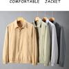 Japanese Style Lapel Collar Jackets for Men Spring Fall Daily Casual Men's Coat Solid Color Cotton Button Coat