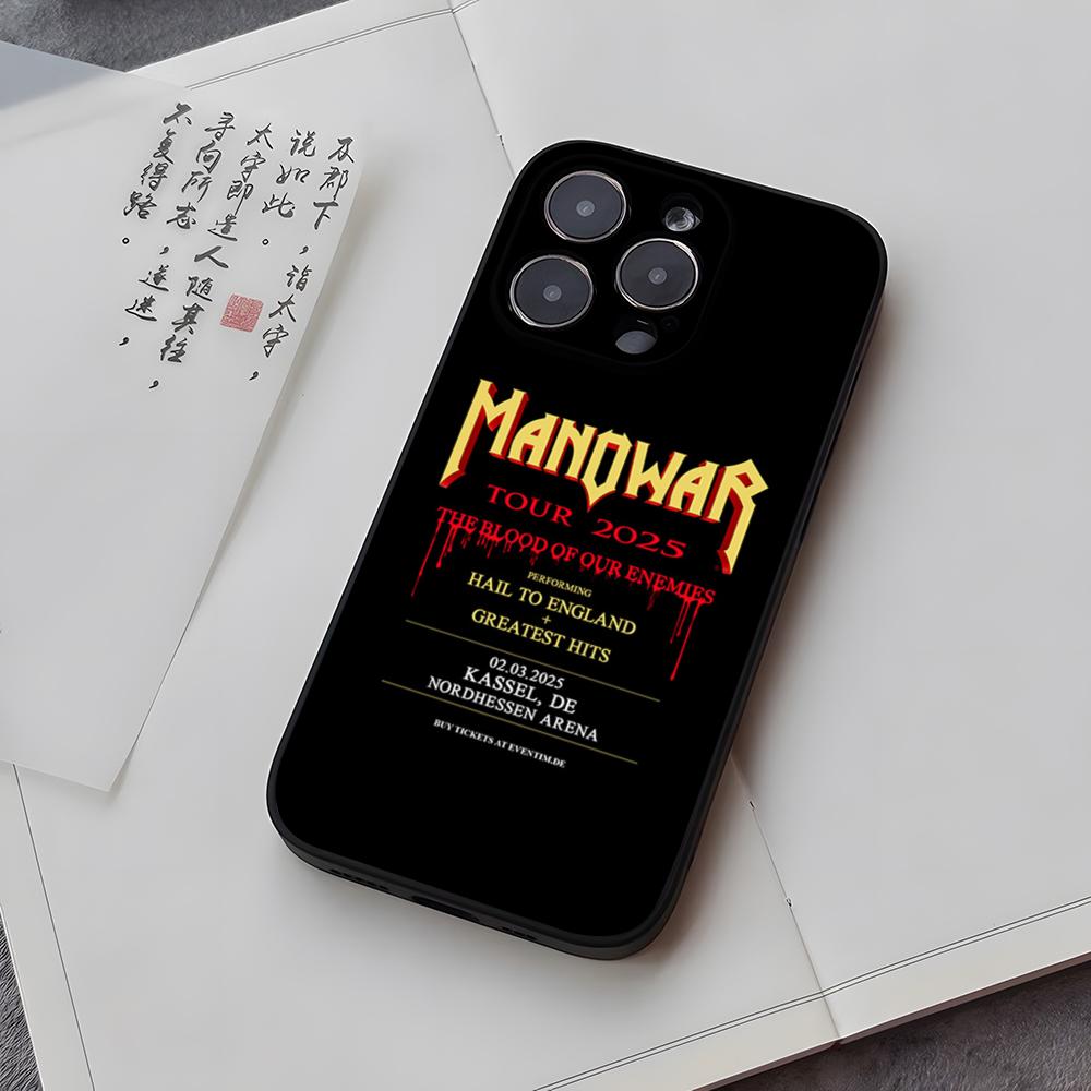 

Phone Case Funda For Iphone 14 13 17 16 11 15ProMax 12 Pro Max Mini Xr Xs X 7 Plus Covers Manowar Music iPhone 16 Plus