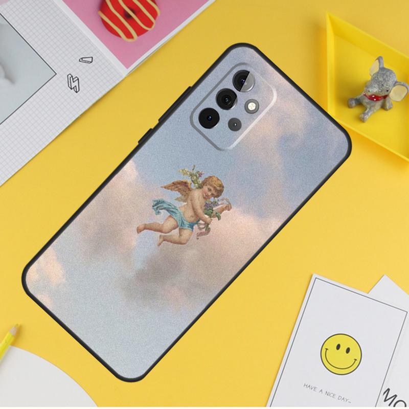 Cartoon Angel Baby Printing Cover For Samsung Galaxy A34 A35 A14 A15 A25 A53 A33 A13 A52 A32 A12 A51 A71 A54 A55 Case