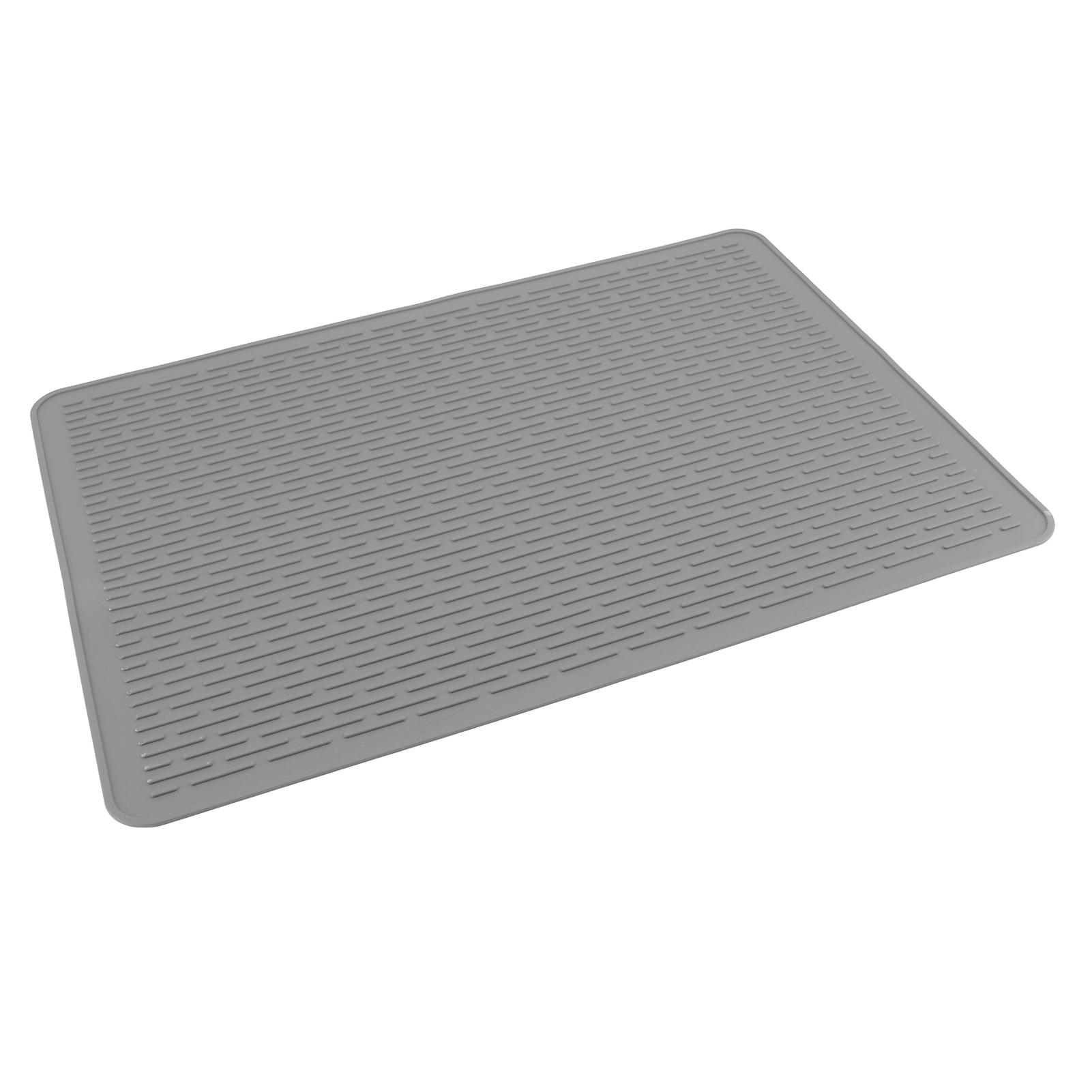 Dish Drying Mat Silicone Non Slip Heat Resistant Hot Pot Dish Pad for Kitchen Counter Table Under Sink Drawer Liner