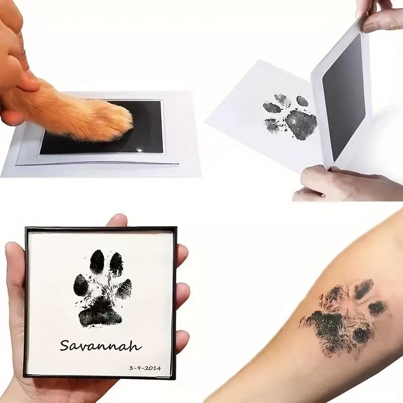 Safe Non Toxic Baby Handprint Footprint Ink Pad, Dog Or Cat Pet Owner Keepsake, DIY Inkless Nose and Pawprint Impression Making Kit