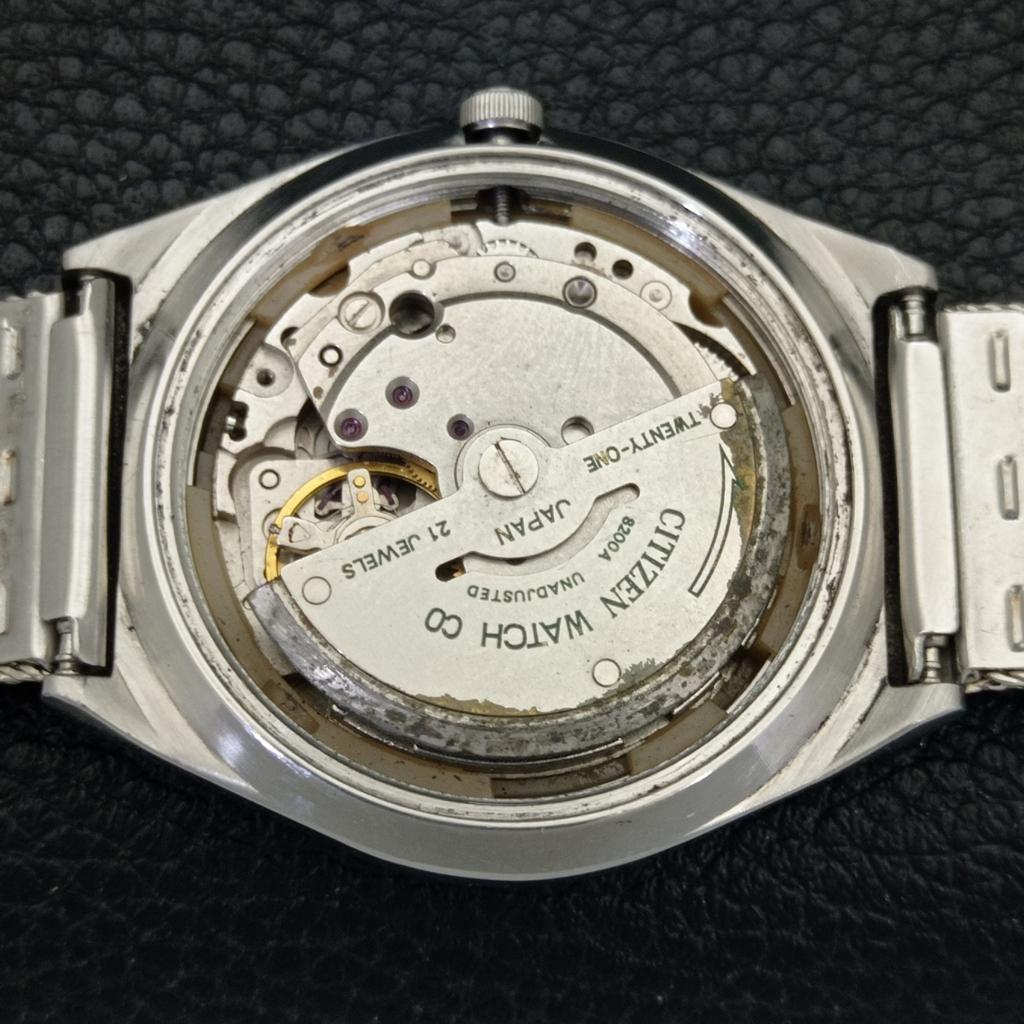 Citizen AUTOMATIC VINTAGE 8200 JAPAN MENS GOLDEN COLOR DIAL WATCH A702127-5 R208-a702127