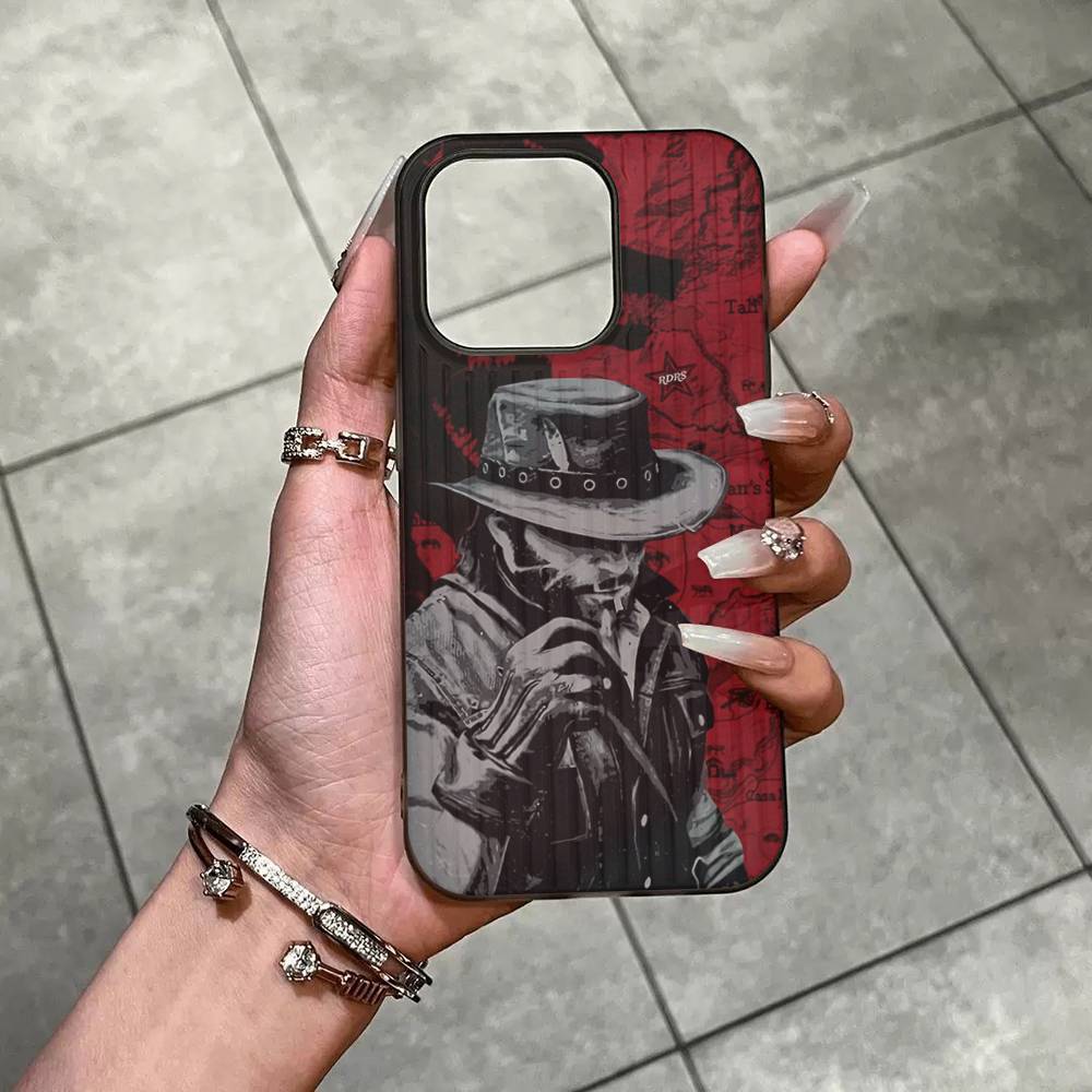Game Red Dead R-Redemption For IPhone 17 16 15 Plus Pro Max 12 14 Plus 11 13 Wave Corrugated Stripe Funda Phone Cover