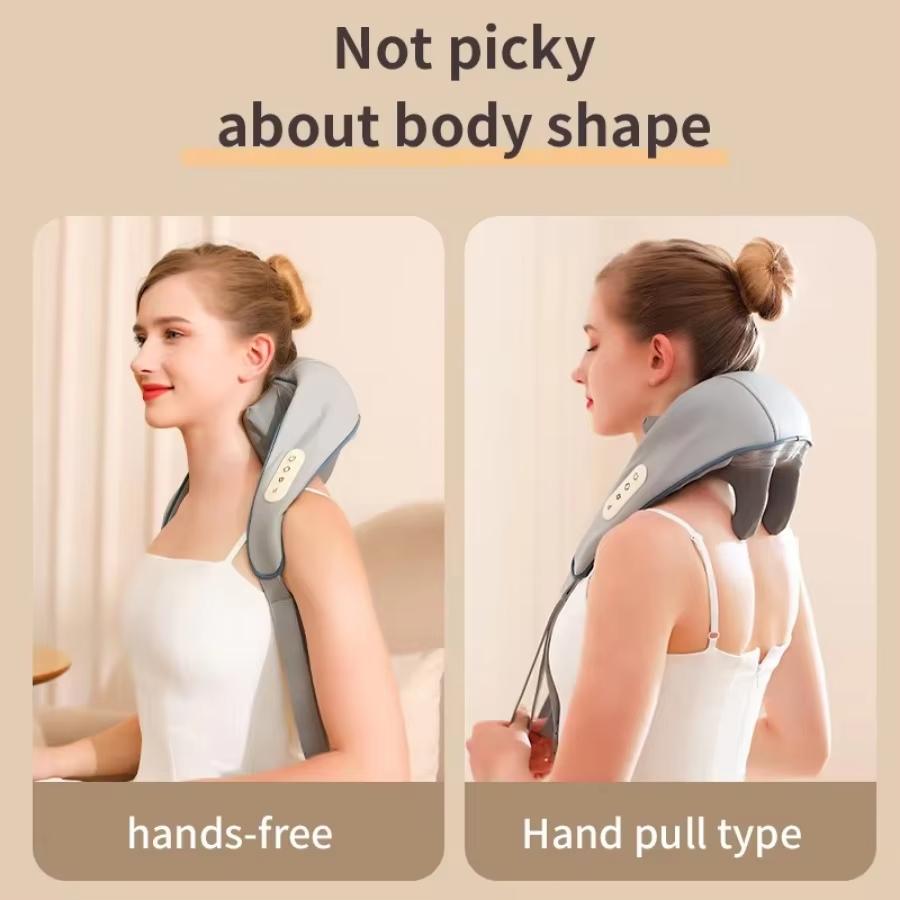Durable And Safe Wireless Neck And Back Massager Neck And Shoulder Knead Ing Massage Shawl Neck Cervical Relaxing Trapezius Massager