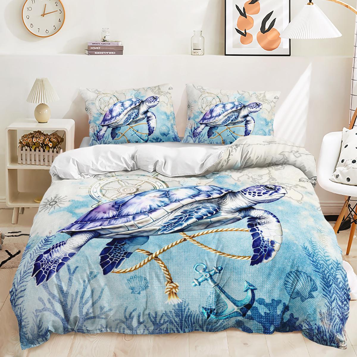 

Всесезонный универсальный комплект из трех предметов постельного белья с 3D-цифровой печатью: пододеяльник и наволочки DE 135x200cm