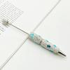Custom Beadable Pen Blanks Glitter Ballpoint Pen, Sparkly Rhinestone Star Moon Beaded Plastic Creative Gift Pens for Women DIY Handmade Gel Ink School