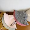 Drawstring Boys Girls Bucket Cap Lattice Baby Sun Hat Breathable Children Fisherman Hat  Outdoor