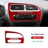 Carbon Fiber Dashboard Panel Sticker for Seat Leon 2005-2012 LHD RHD Air Conditioning Vent Trim