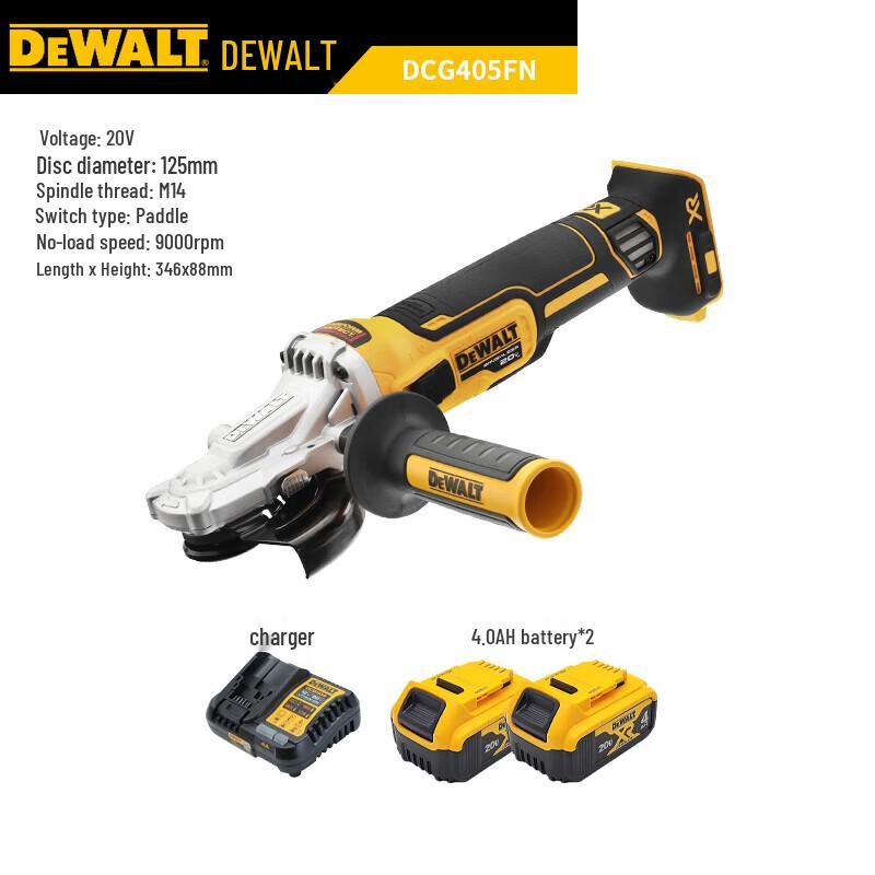 

DEWALT 20V Brushless Cordless Angle Grinder Kit CN plug (adapter included)