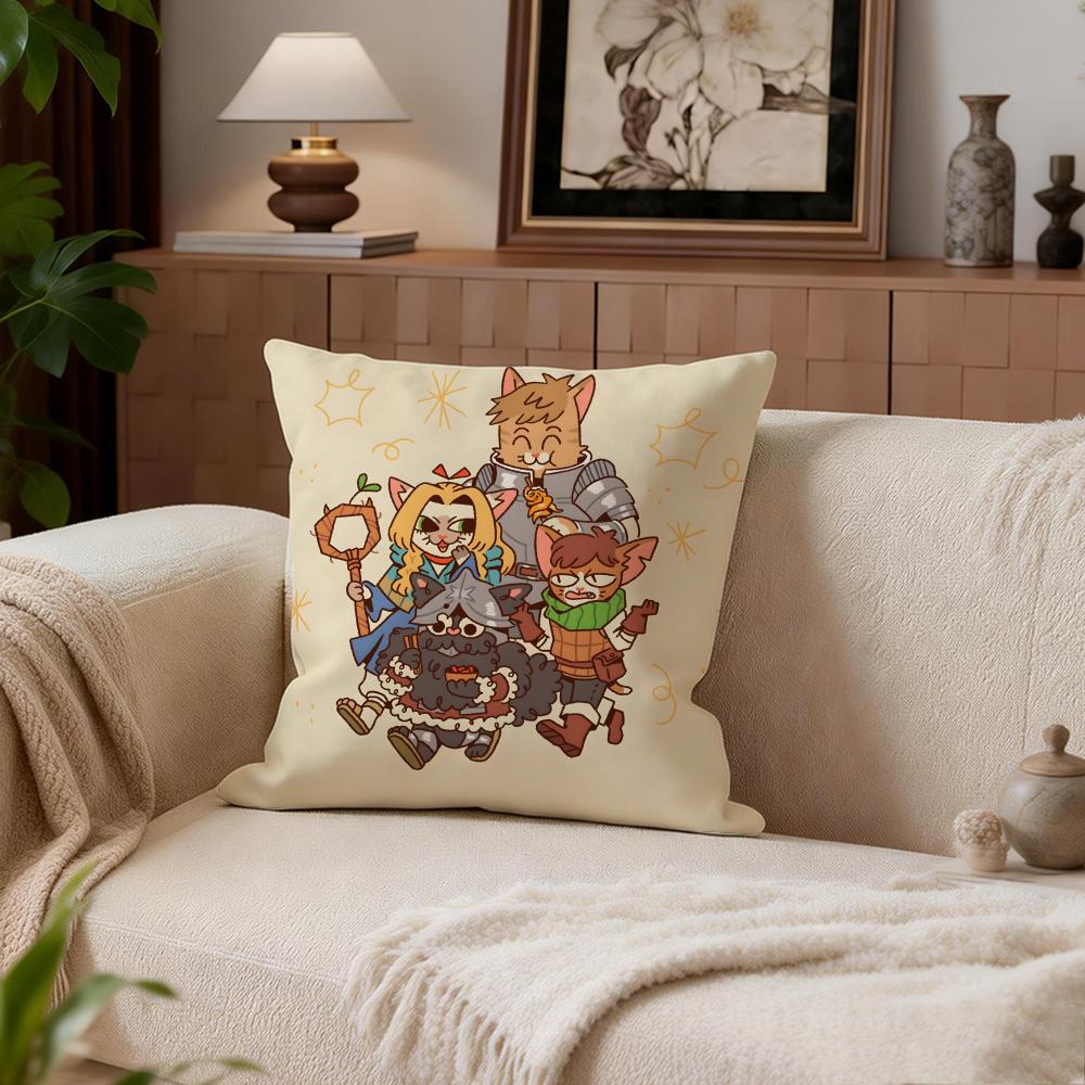 Fantasy Delicious in Dungeon Cushion Cover Cushion Cover Set 4Pcs 50x50 45x45 40x40 Pillowcase Decorative Sofa Home Decor